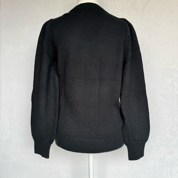 AMAZON ESSENTIALS Soft Touch Pleated Shoulder Sweater‎ XS Black Crewneck Casual - Picture 4 of 14